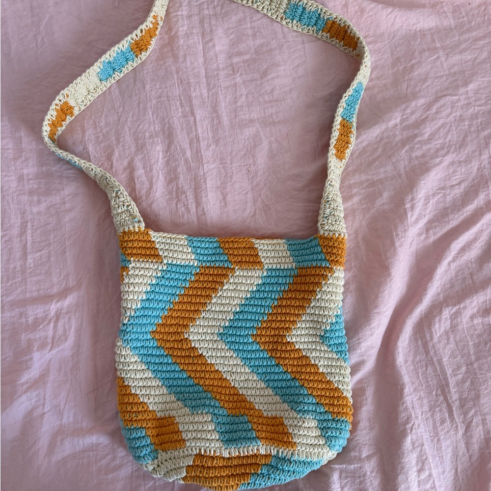 Wild fable Blue and Orange Retro Crossbody Bag